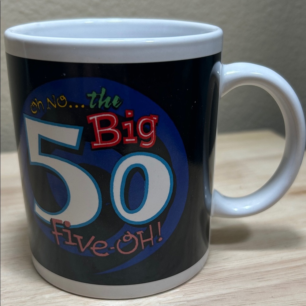 50th birthday celebration coffee mug-Oh No… the big 50 Five Oh! Ceramic mug